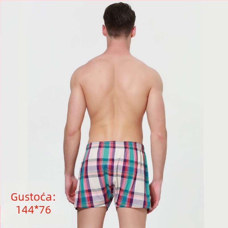 Muške bokserice od 100% pamuka, dišuće, srednje visoki pojas, bezšivne, uzorak 29453