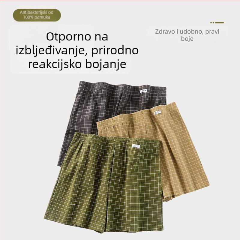 XRX Muški pamuk donjeg rublja komplet, 3 komada – bezšivni, prozračni, brzo sušeći, antibakterijski, srednji pojas