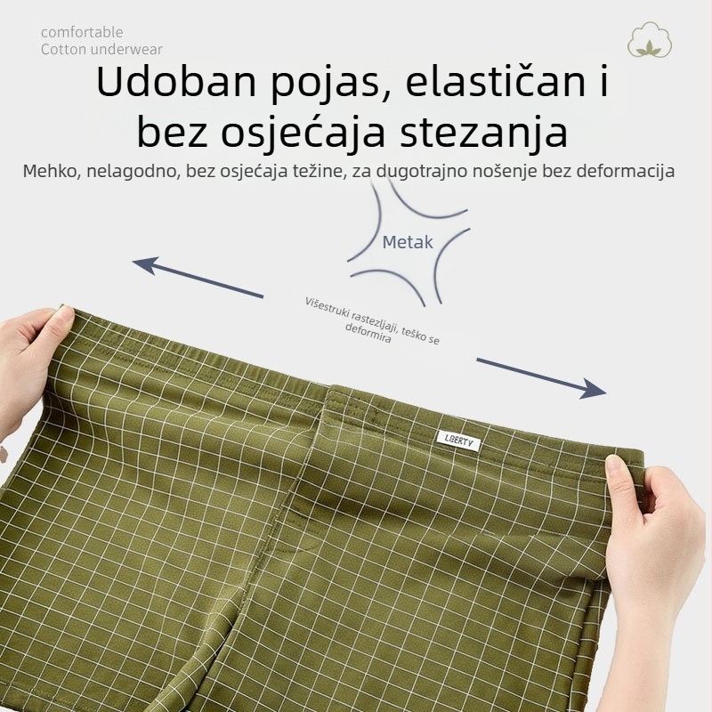 XRX Muški pamuk donjeg rublja komplet, 3 komada – bezšivni, prozračni, brzo sušeći, antibakterijski, srednji pojas
