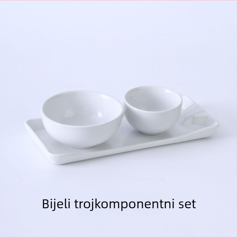 Keramički set posuđa za stol u planinskom stilu, keramički posuđe s pećnom glazrom, četverodijelni set za hot pot i BBQ