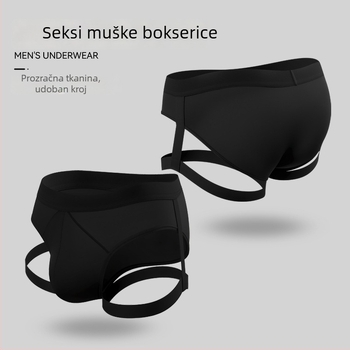 Muške gaćice s niskim strukom od najlona, prozračne, jednobojne
