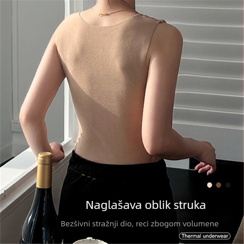 Derong termalni prsluk s integriranim umetkom za prsa, flisom iznutra i debelim baznim slojem za žene