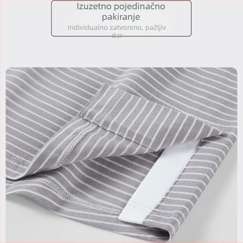 Muške pamučne bokserice, srednji pojas, prozračni pleteni materijal, prugasti uzorak
