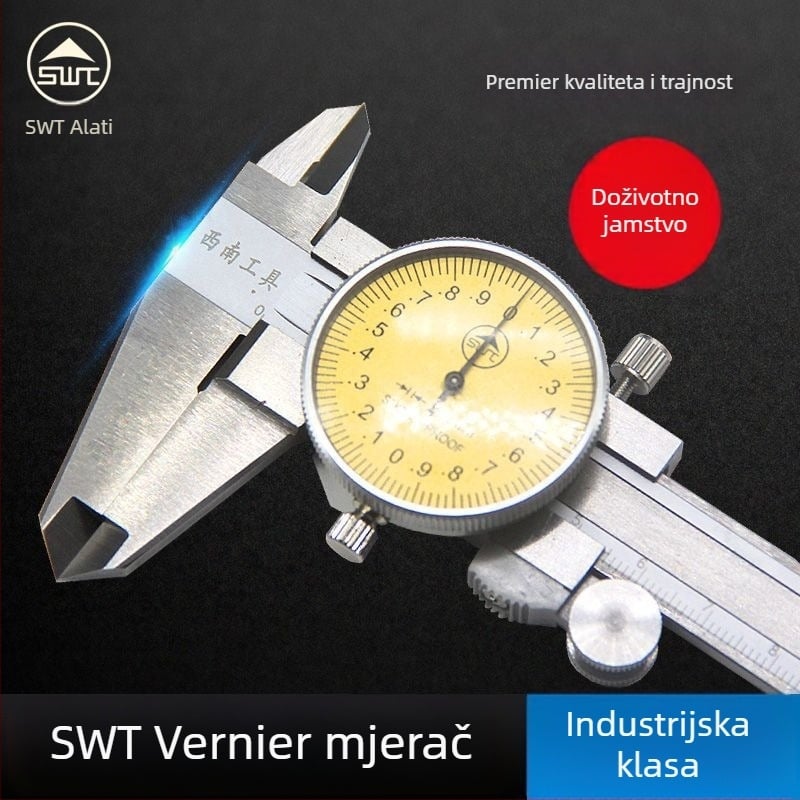 Industrijski Vernier kaliper, nehrđajući čelik, više raspona 0–150–200–300 mm