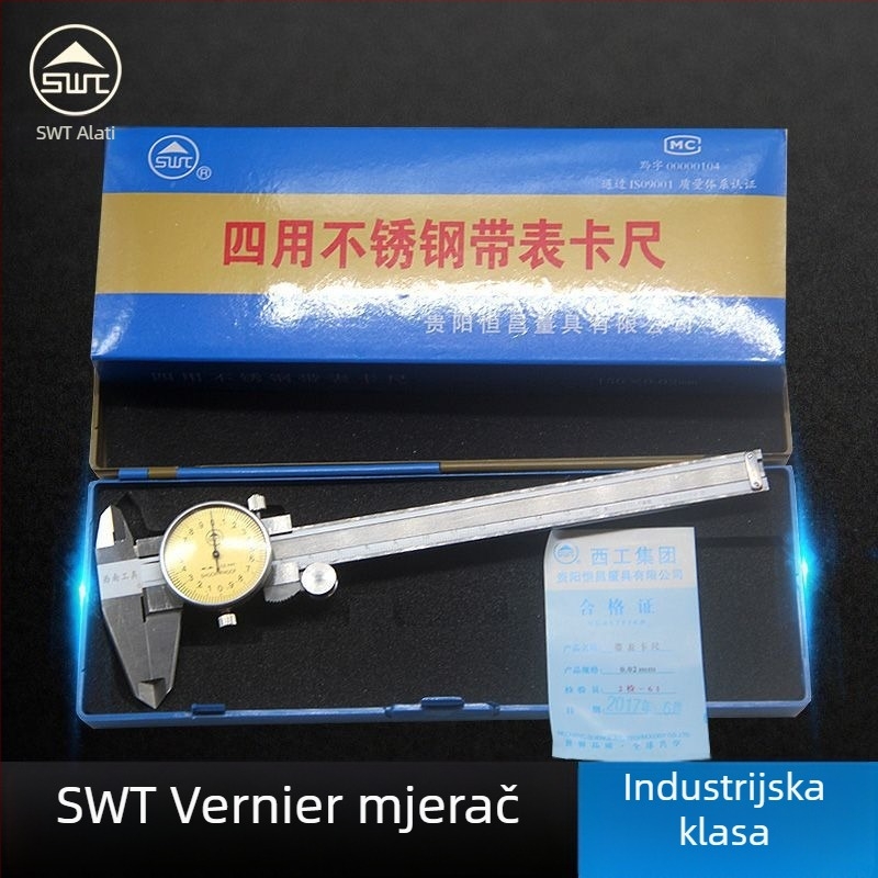 Industrijski Vernier kaliper, nehrđajući čelik, više raspona 0–150–200–300 mm