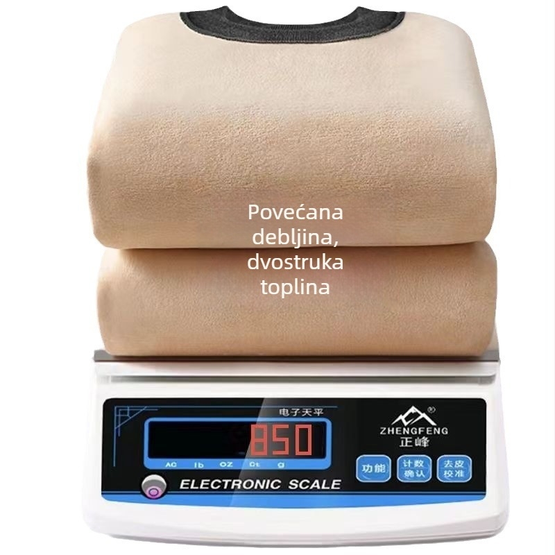Ženski termalni set od Sherpa fleece s polu-visokim ovratnikom, dvostruki sloj, baršunasta podstava za toplinu