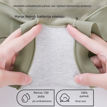 Ženske gaćice od pamuka, srednji pojas, 95–100% pamuk, podstav 100% pamuk, prozračne, antibakterijske