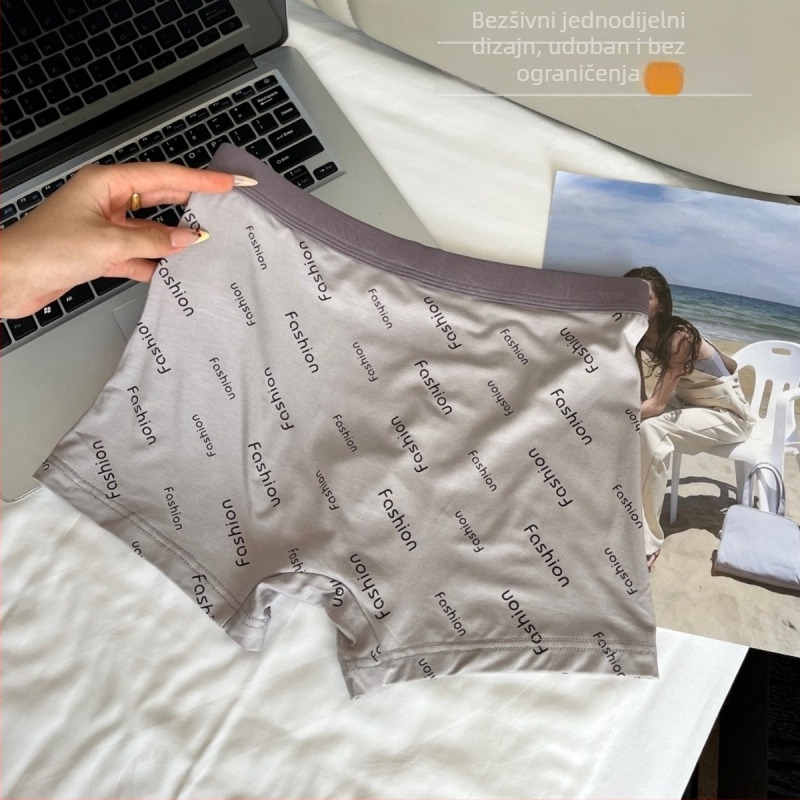 Muške bokserice od modalnog materijala s natpisima, bez šavova, srednje visokog pojasa, prozračne, elastične