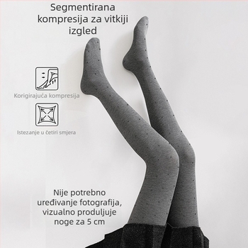 Kompresivne tajice od lažne vune i Tencela s točkastim uzorkom, tople za proljeće-jesen-zimu, kompresija za oblikovanje, anti-piling, siva