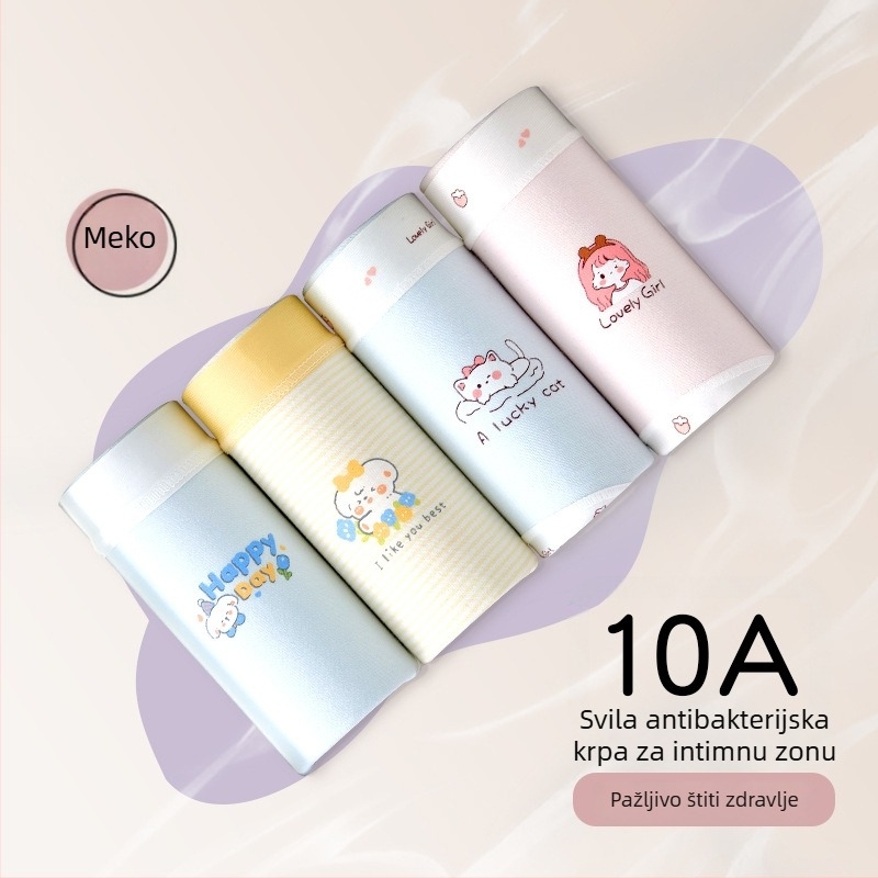 Dječje pamučne gaćice za djevojčice bezšivne Class A pamuk za uzrast iznad 8 godina