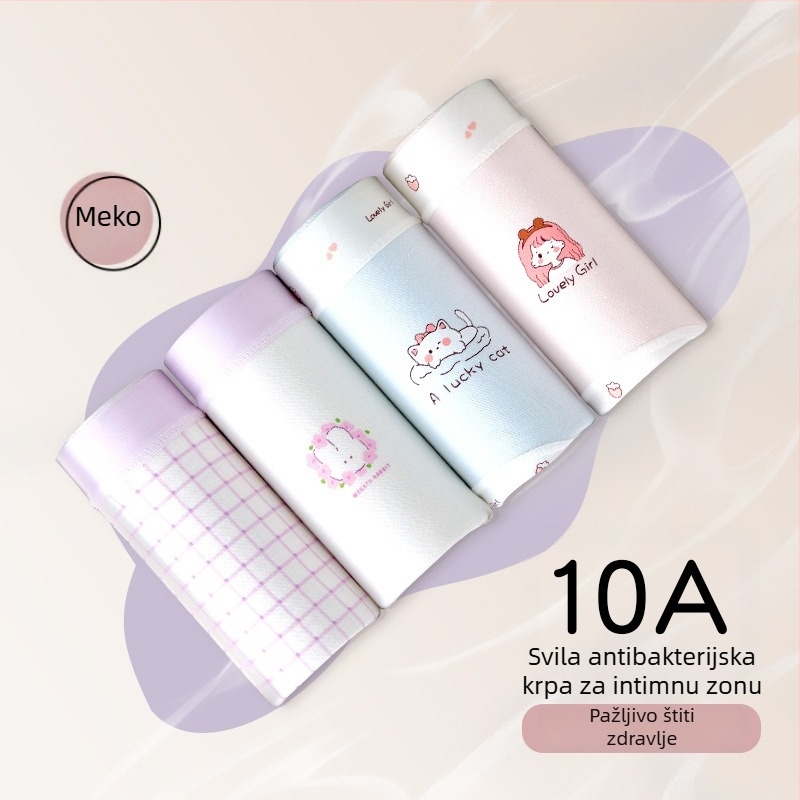 Dječje pamučne gaćice za djevojčice bezšivne Class A pamuk za uzrast iznad 8 godina