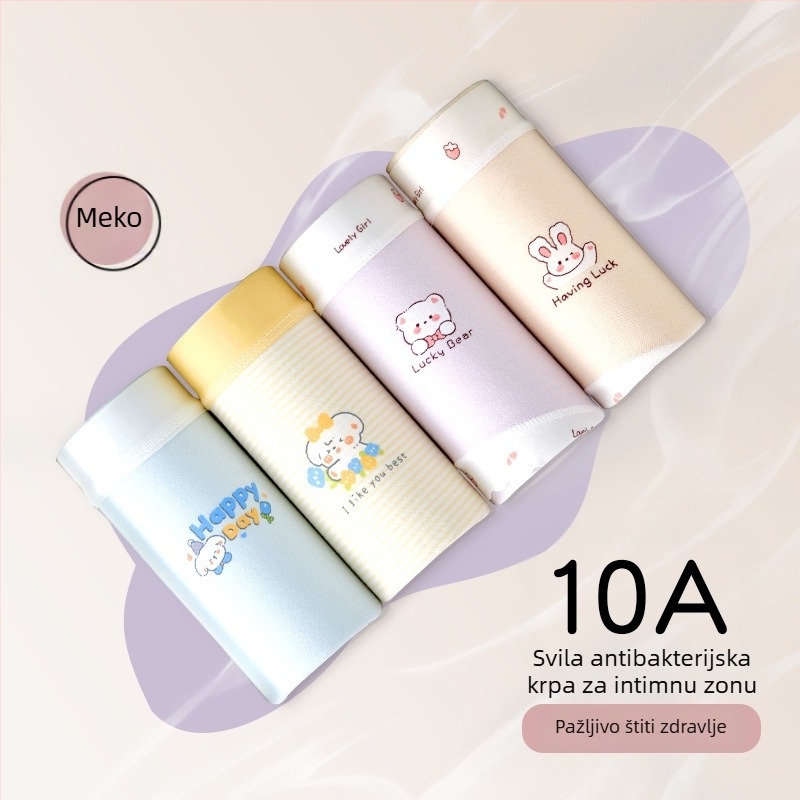 Dječje pamučne gaćice za djevojčice bezšivne Class A pamuk za uzrast iznad 8 godina