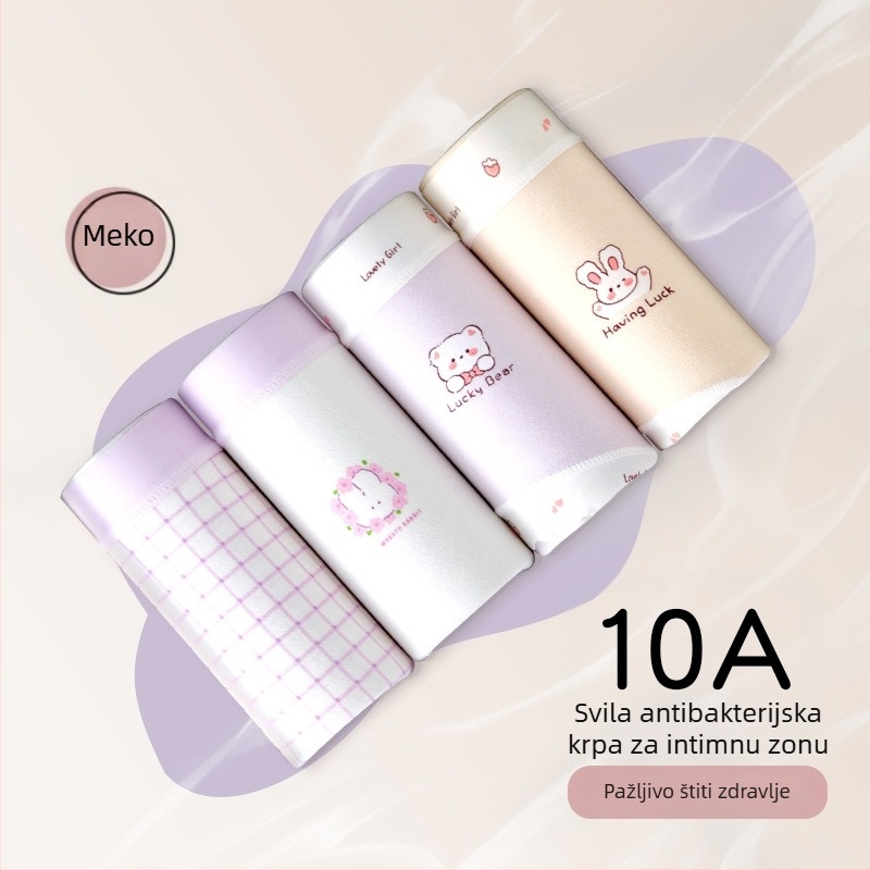 Dječje pamučne gaćice za djevojčice bezšivne Class A pamuk za uzrast iznad 8 godina