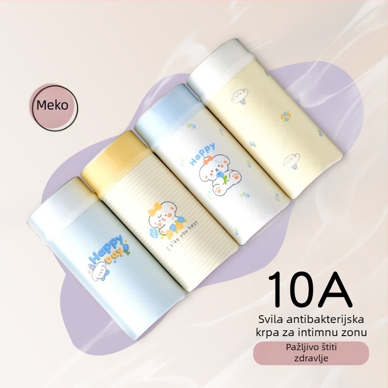 Dječje pamučne gaćice za djevojčice bezšivne Class A pamuk za uzrast iznad 8 godina