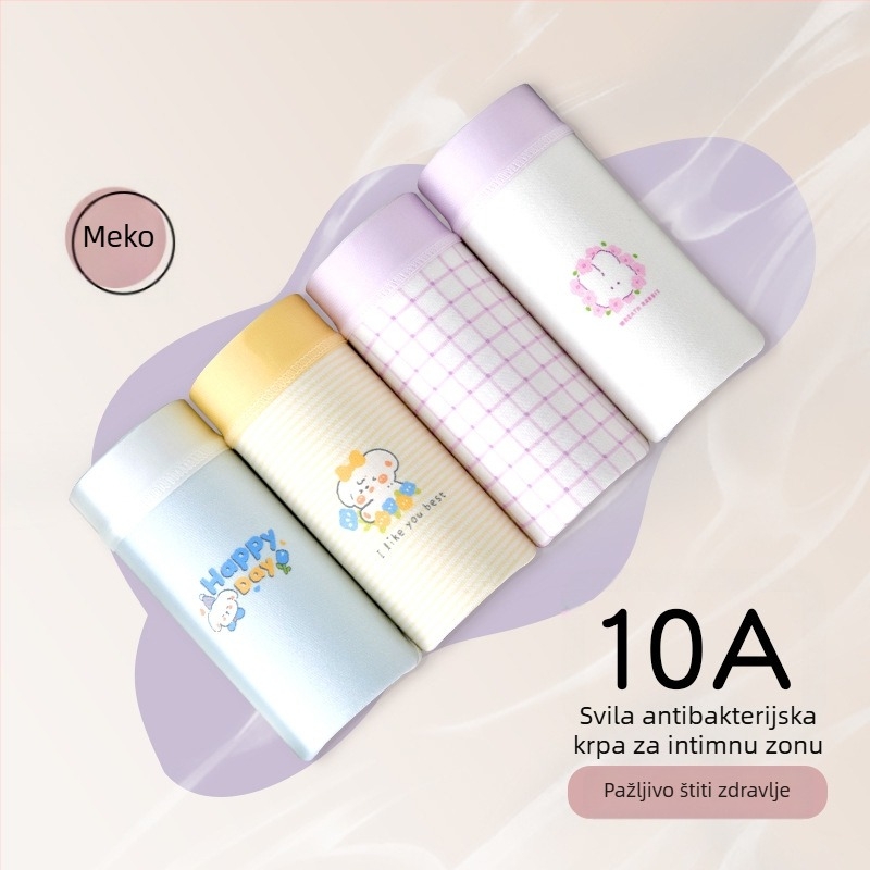 Dječje pamučne gaćice za djevojčice bezšivne Class A pamuk za uzrast iznad 8 godina