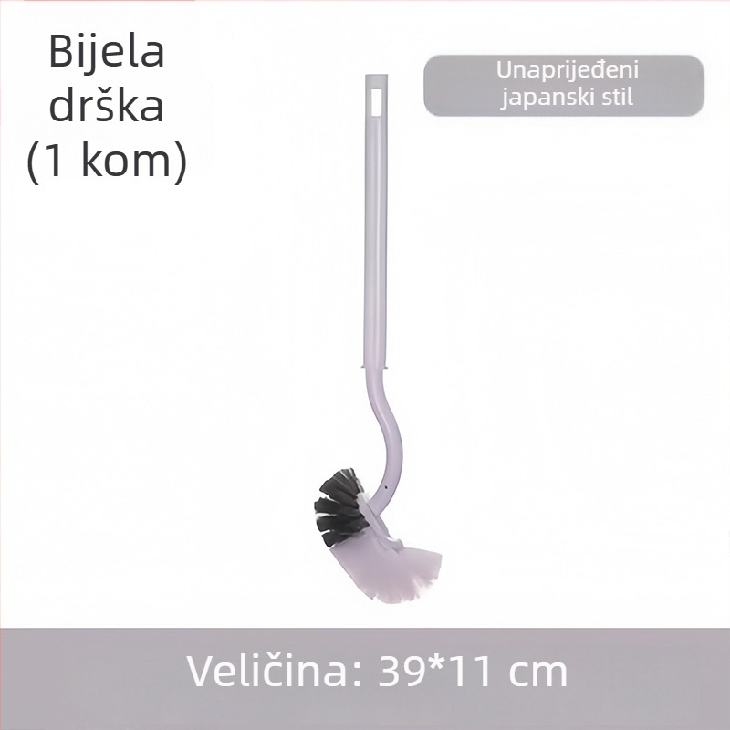 S-oblika četka za WC s dugom drškom, 360° besprijekorno čišćenje kupaonice