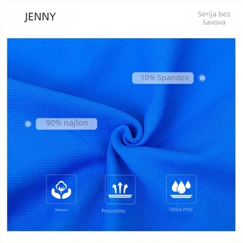 Ženski sportski grudnjak s halterom, s uklonjivim jastučićima, uski kroj, 90% najlon / 10% elastan, kraća duljina do trbuha