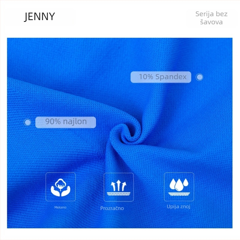 Ženski sportski grudnjak s halterom, s uklonjivim jastučićima, uski kroj, 90% najlon / 10% elastan, kraća duljina do trbuha