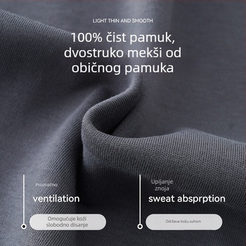 Muške pidžame od 100% pamuka za ljeto, s dugim rukavima, lagan kućni set