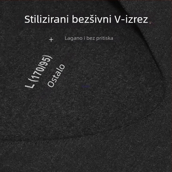 Bezšavni termalni prsluk s flis podstavom, pamuk tkanina, V-izrez, proljeće 2024