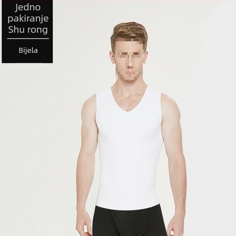 Bezšavni termalni prsluk s flis podstavom, pamuk tkanina, V-izrez, proljeće 2024