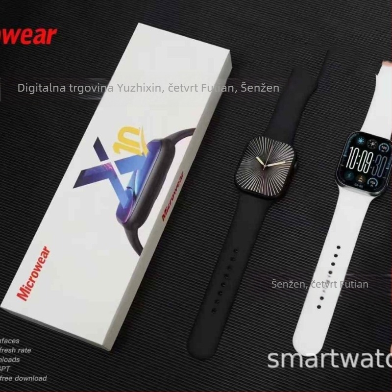 Microwear S10 prekogranični pametni sat — W10, W10P, W10Pmini, S10, S10P — brojanje koraka, mjerenje otkucaja srca, Bluetooth, bežično punjenje, kompatibilan s iOS