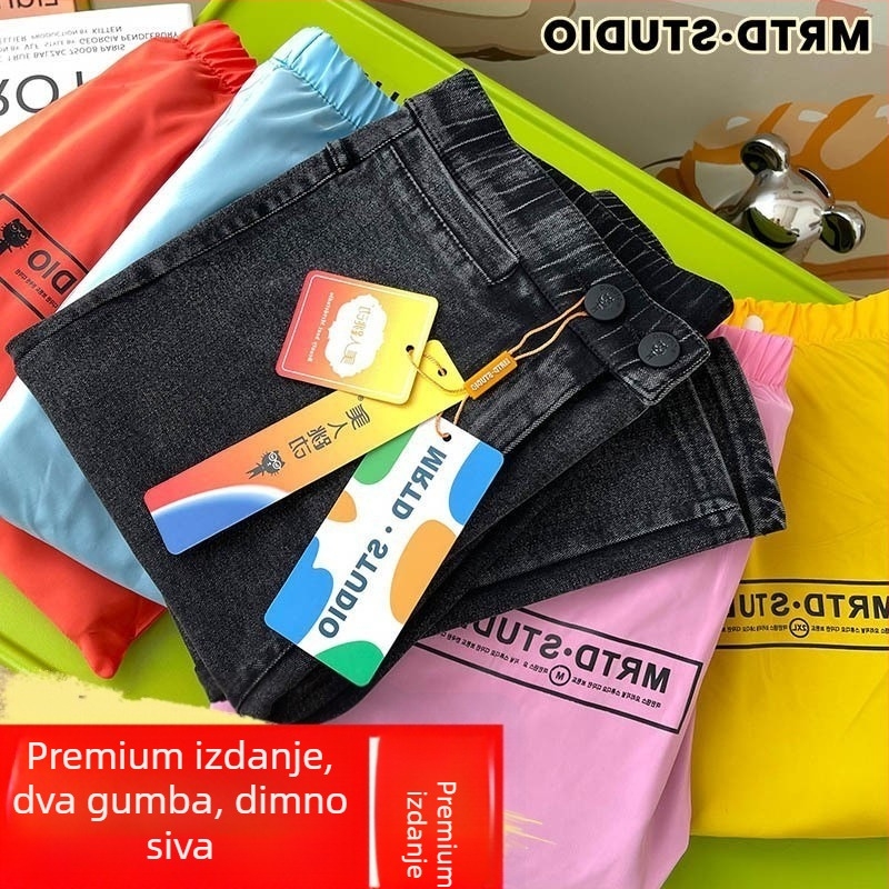 Ženske crne leggingsice s flekse podstavom za jesen-zimu, debele, uske do gležnja, visoka elastičnost, plus veličine