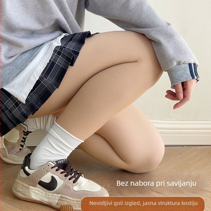 Ženske leggings plus veličine s fleece podstavom, dvostruki sloj, prirodna silueta, dodir kože, jesensko-zimska sezona