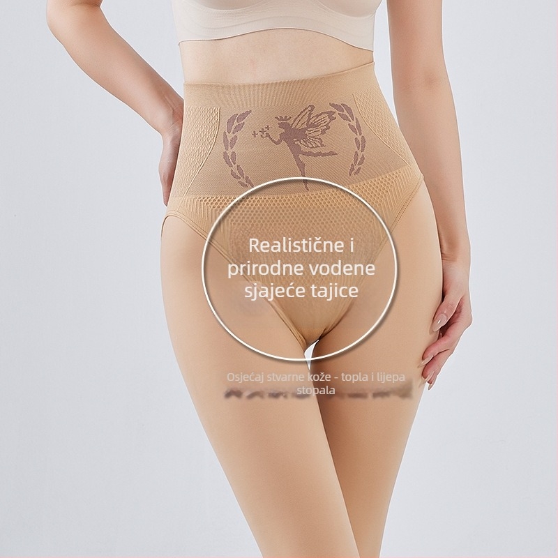 Jednobojne plišane tajice s podizanjem stražnjice, smjesa najlona i spandeksa, debeli materijal, duljina 9/10, jesen 2024