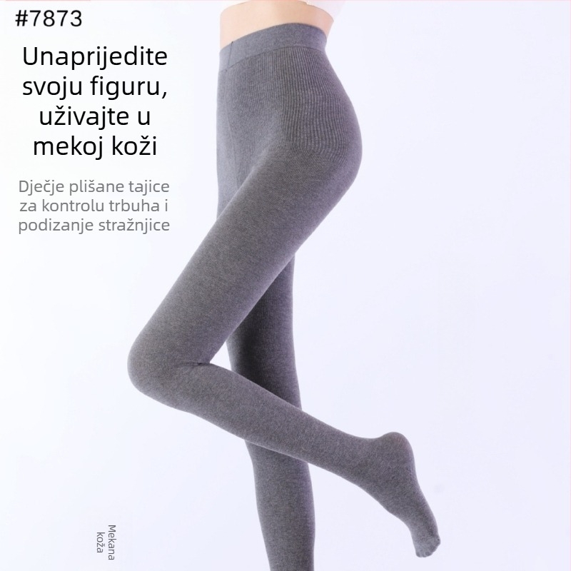 Ženske legice – korekcija trbuha i podizanje bokova, pamučna flis unutrašnjost, debeli, jednobojne