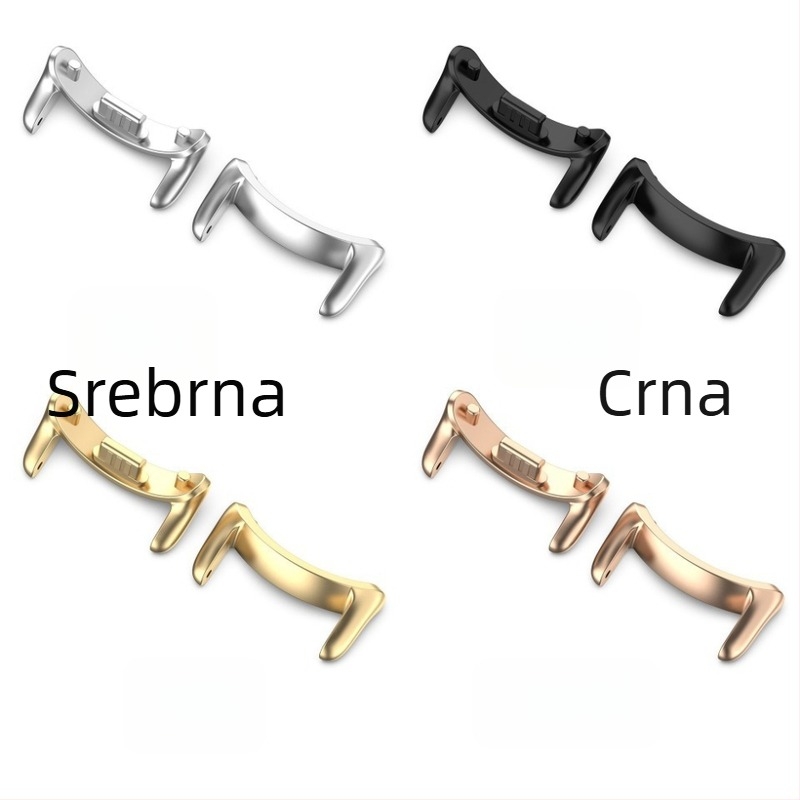 Konektor od cinkovog legura za Xiaomi Mi Band 10/8/9, metalna konstrukcija, sučelje 12/14 mm, kopča na pritisak, minimalistički stil