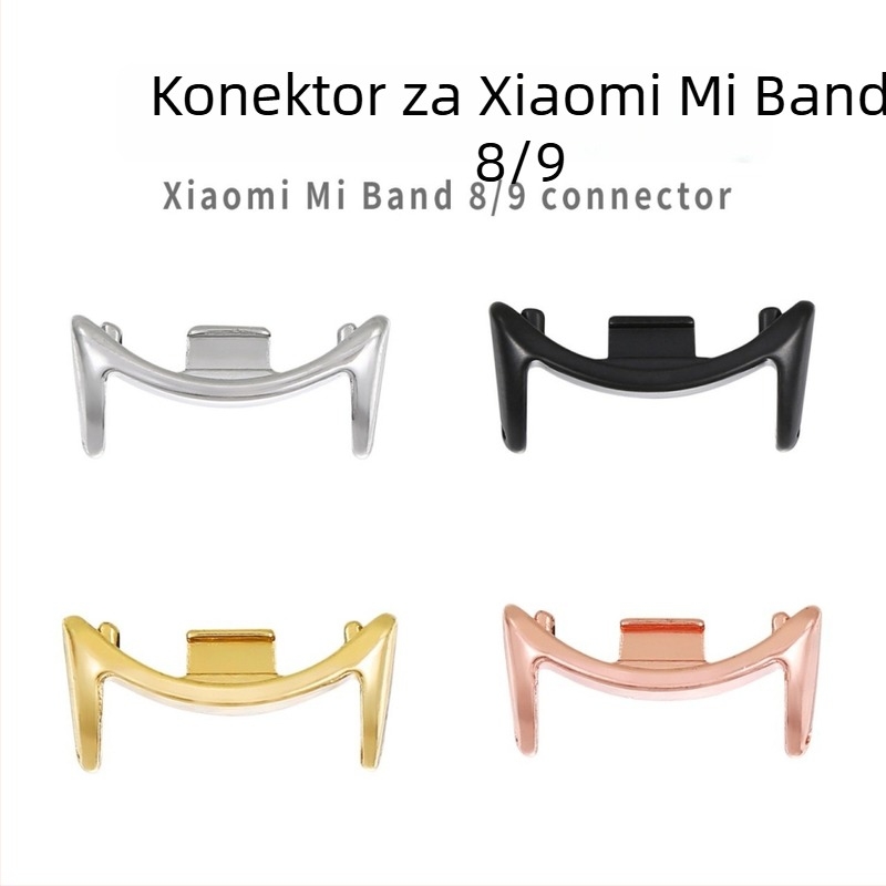 Konektor od cinkovog legura za Xiaomi Mi Band 10/8/9, metalna konstrukcija, sučelje 12/14 mm, kopča na pritisak, minimalistički stil