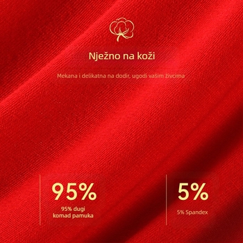 Muške pamučne gaćice, srednje visine pojasa, jednobojni uzorak, prozračne, 100% pamuk