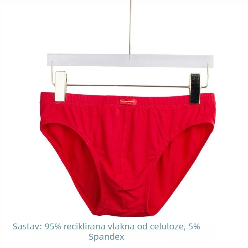 Muške pamučne gaćice, srednje visine pojasa, jednobojni uzorak, prozračne, 100% pamuk