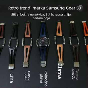 Kožni retro remen za Samsung Gear S3 i Galaxy Watch7/6