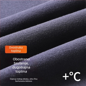 Unisex set osnovnog sloja od Tencel toplog pamuka i lyocella — lagani jesensko-zimski komplet, gornji dio s okruglim izrezom i hlače, dugi rukav, s baršunastom unutarnjom podstavom