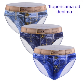 Muške gaćice od pamuka s niskim strukom, maskirni uzorak, prozračne, podizanje kukova
