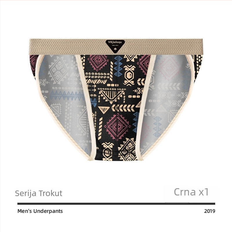 Muške bokserice od pamuka, prozračne, sportske, srednje visine pojasa, američki retro etnički stil