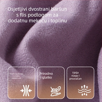 Ženski termalni set: top i hlače za jesen, visoka elastičnost, dvostrano brušeni materijal, tanak osnovni sloj, koži prijatan
