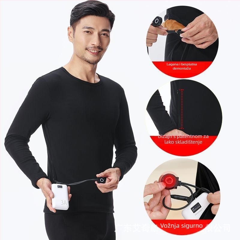 24-zonsko grijano odijelo za cijelo tijelo, stalne temperature, USB napajanje, unisex