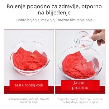 Muške bokserice od 100% pamuka, crvene boje, jednobojne, opuštenog kroja, srednji pojas