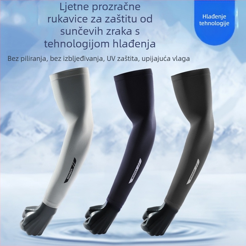 Ice Silk UV zaštitne rukave - produžena duljina za vožnju autom i biciklom, Model BX-6, 81–95% Modal vlakna, 11–20% Poliester, Ljeto 2025