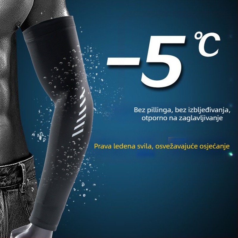 Ice Silk UV zaštitne rukave - produžena duljina za vožnju autom i biciklom, Model BX-6, 81–95% Modal vlakna, 11–20% Poliester, Ljeto 2025