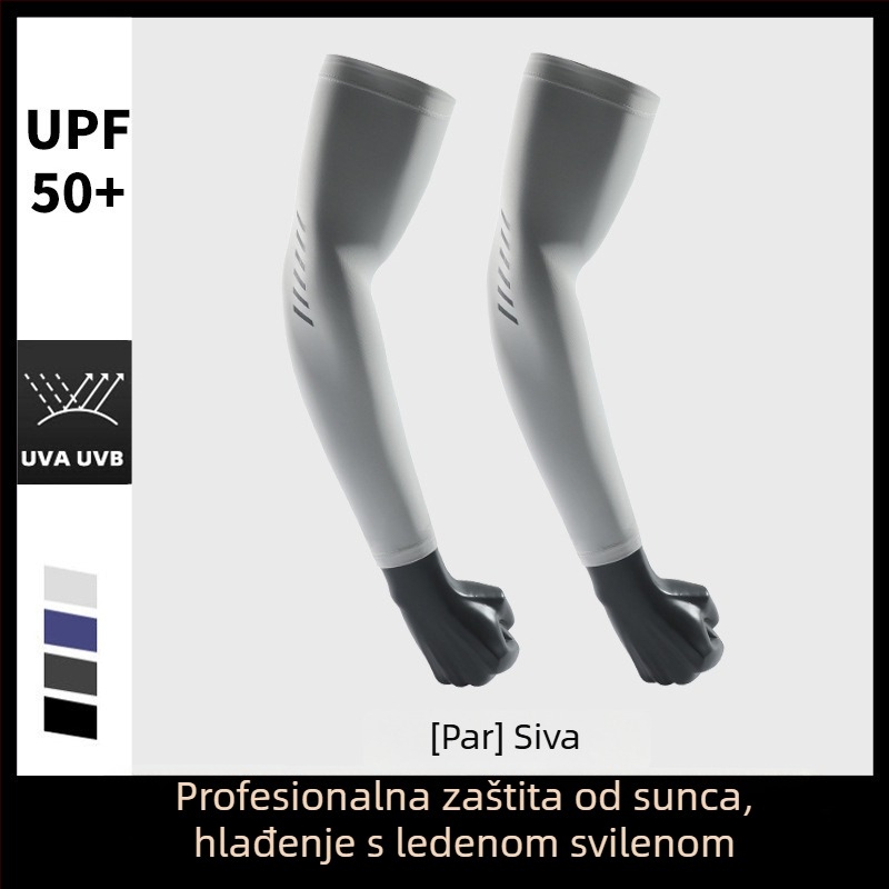 Ice Silk UV zaštitne rukave - produžena duljina za vožnju autom i biciklom, Model BX-6, 81–95% Modal vlakna, 11–20% Poliester, Ljeto 2025