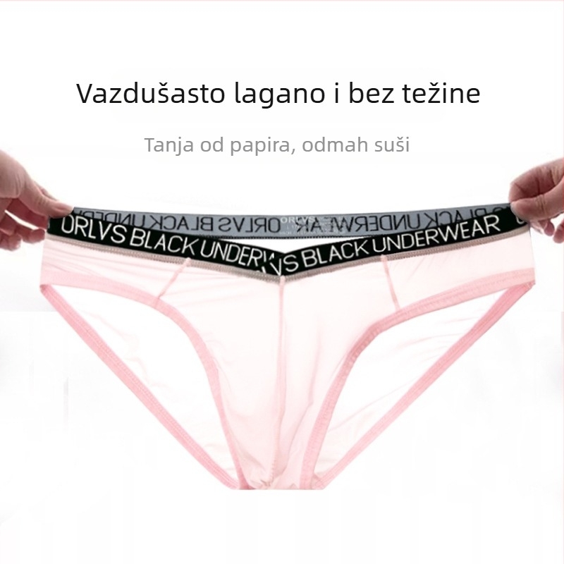 Muške gaćice Ice Silk najlon, pletene, niskog struka, bez tragova, podizanje stražnjice, prozračne