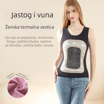 Ženska termo vest s fleece podstavom, debeli unutarnji sloj za zimsku toplinu