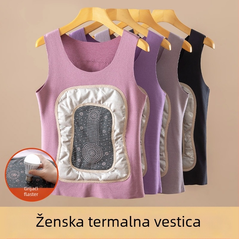 Ženska termo vest s fleece podstavom, debeli unutarnji sloj za zimsku toplinu