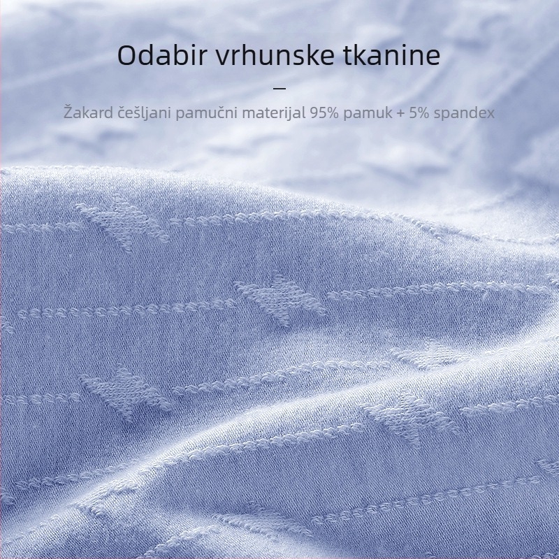 Ljetne muške bokserice od 100% pamuka sa srednjim strukom, brzo sušeće, ugodne koži, antibakterijske.