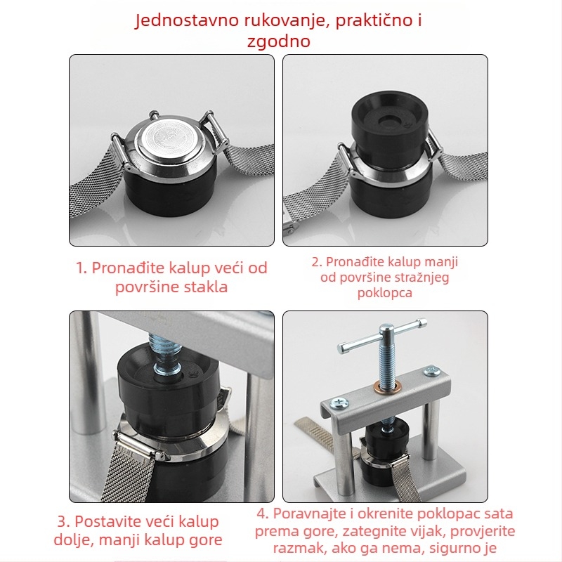 Alat za pritiskanje stražnjeg kućišta sata za zamjenu baterije i popravak