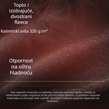Muški termalni komplet 320 g Derong, toplinski kašmir sličan, debeli brisani materijal, osnovni sloj s okruglim izrezom, jesen-zima